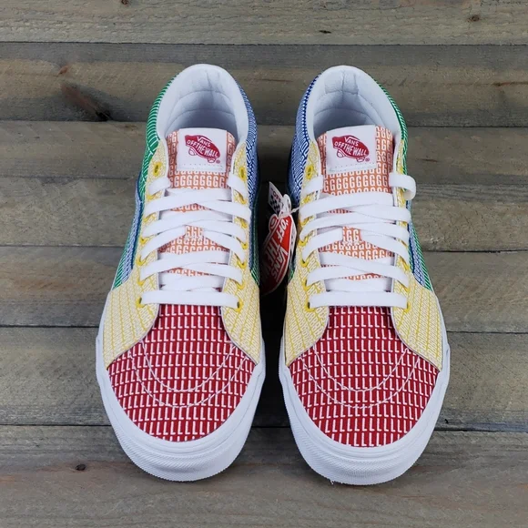 Vans SK8-MID Pride Multi/True White Shoes Sneakers - Picture 6 of 10